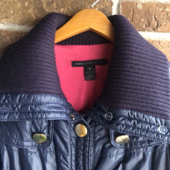 Marc By Marc Jacobs Nylon Navy Blue Trench Puffer Coat - Picture 16 of 16